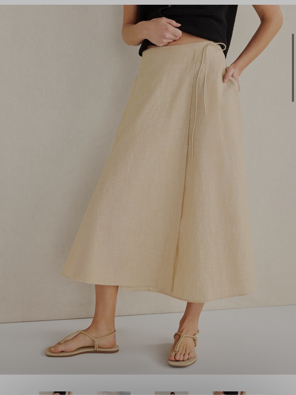 Haven Well Within - Organic cotton linen wrap skirt